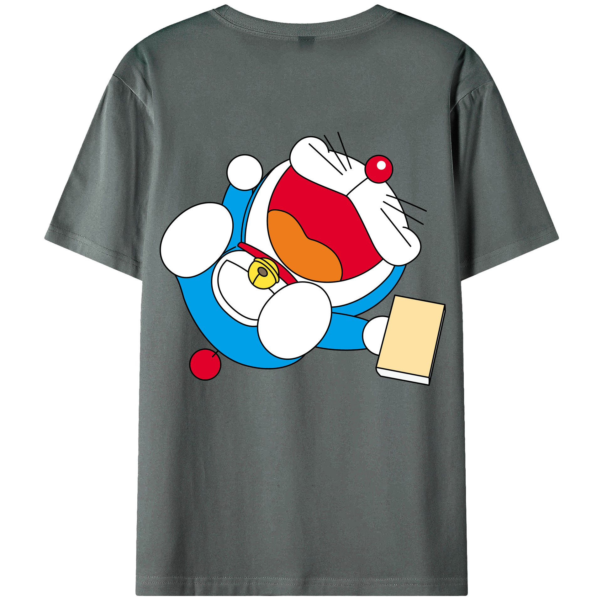 （画像用） ドラえもん Doraemon 綿100％ メンズ半袖Tシャツ（バックプリント） 通気性